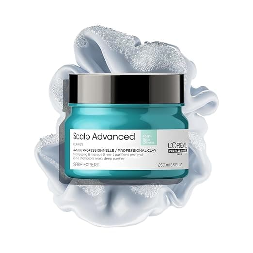 L’Oréal Professionnel Scalp Advanced Anti-Oiliness 2-In-1 Deep Purifier Clay 250gms| For Very Oily Scalps | Purifies the Scalp Deeply with 3% AHA & 6% Clay | For Men & Women
