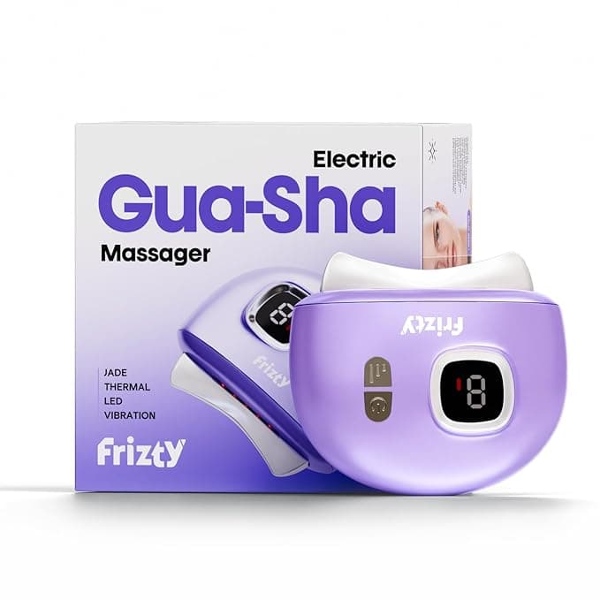 Frizty Electric Gua Sha Face Massager With 9 Modes | Red Light Therapy | Sonic Pulsation & Heat Therapy Facial Massager | Scraping Tool For Acne Control, Anti-Wrinkle & Anti Ageing