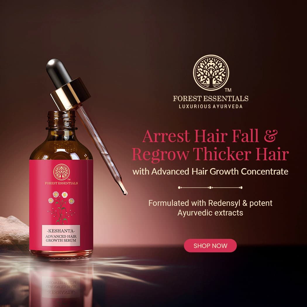 Forest Essentials Ayurvedic Hair Growth Serum | With Redensyl & Anagain | Clinically Tested to be a Natural Alternative to a Hair Transplant