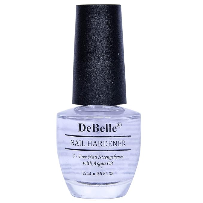 DeBelle Nail Care Nail Polish | Transparent| Enriched with Argan Oil| 15ml (Nail Hardener)