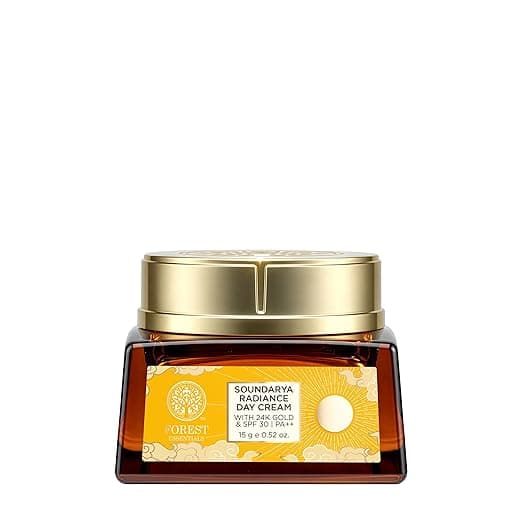 Forest Essentials Bestselling Soundarya Radiance Day Cream with 24K Gold & SPF 30 PA++ | Anti Ageing Moisturiser for Glowing Skin | For all skin types