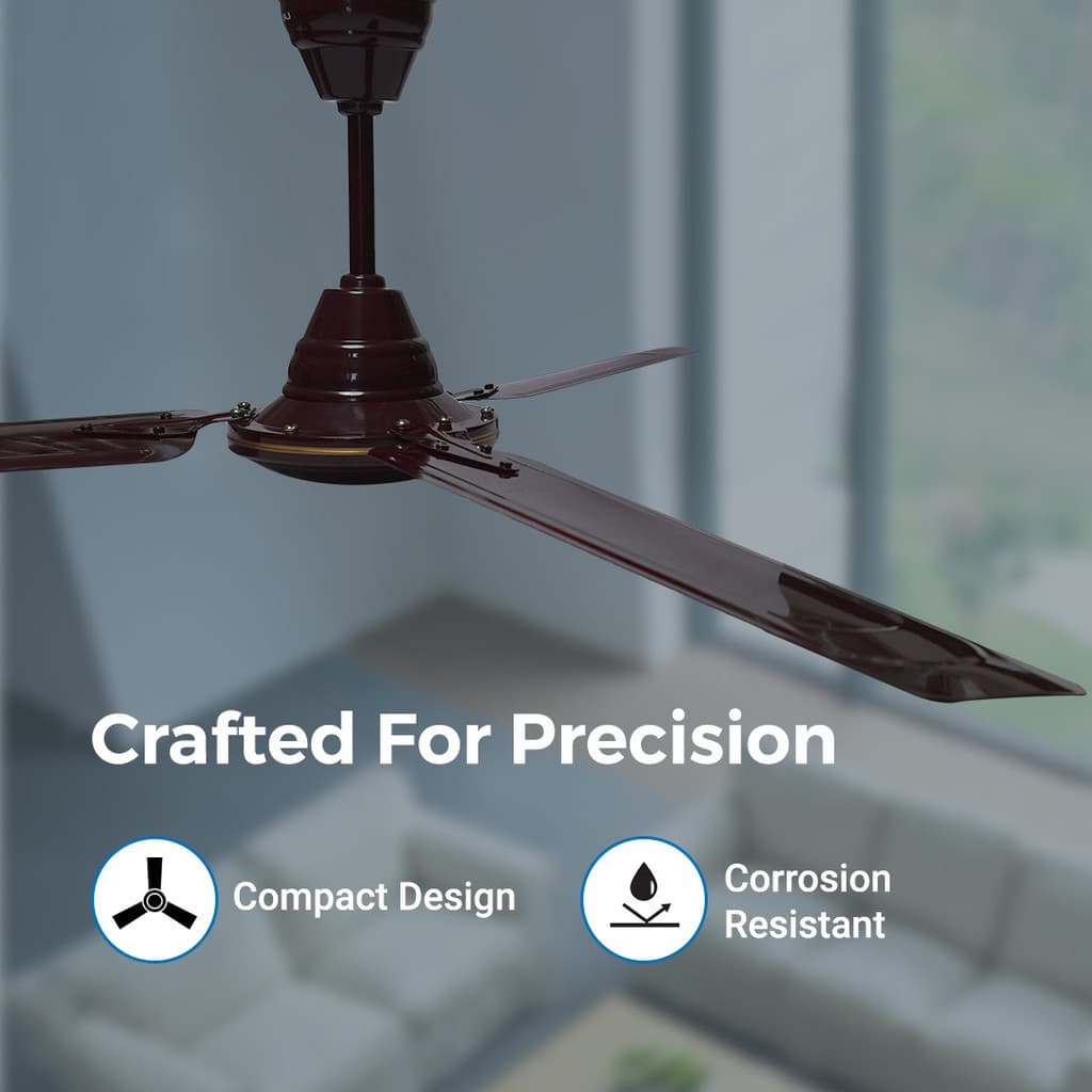 BAJAJ Crest Turbo 1200mm Brown CF with 1 Year Warranty Ultra High Speed 1200 mm Ceiling Fan