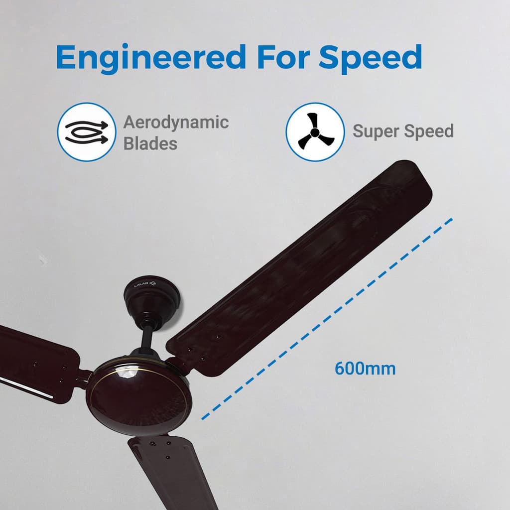 BAJAJ Crest Turbo 1200mm Brown CF with 1 Year Warranty Ultra High Speed 1200 mm Ceiling Fan