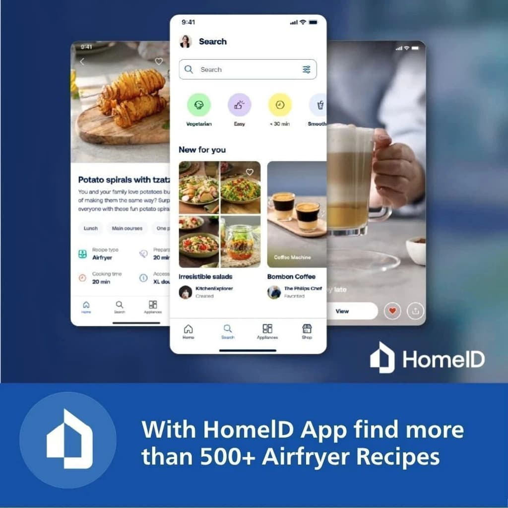 PHILIPS NA231/00 with touch panel & Cooking window, uses up to 90% less fat, 1700W, with Rapid Air Technology Air Fryer
