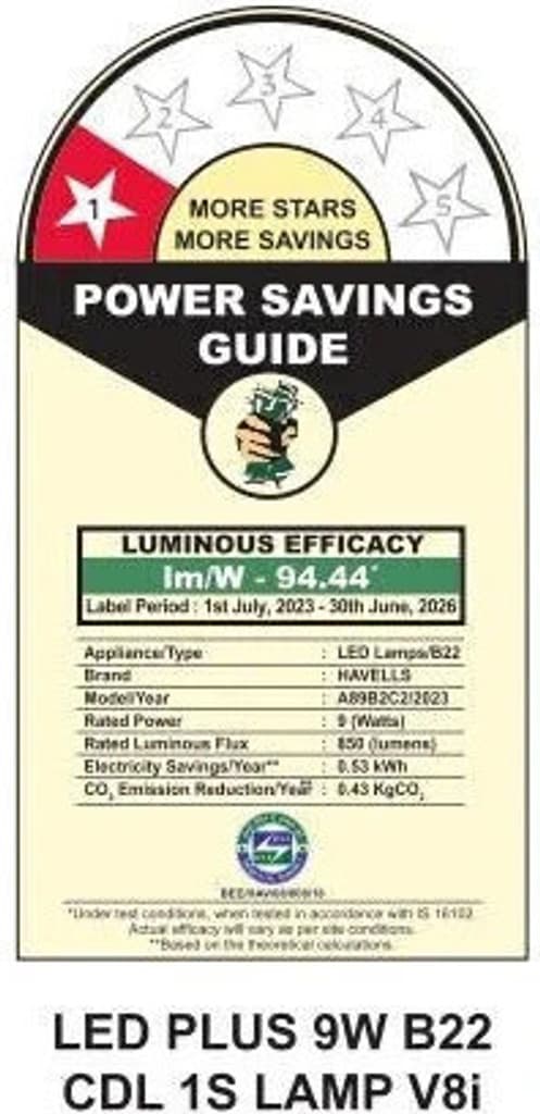 HAVELLS 9 W Basic Standard B22 LED Bulb