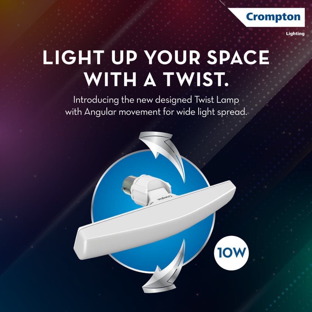 Crompton 10 W Basic T-Bulb B22 LED Bulb