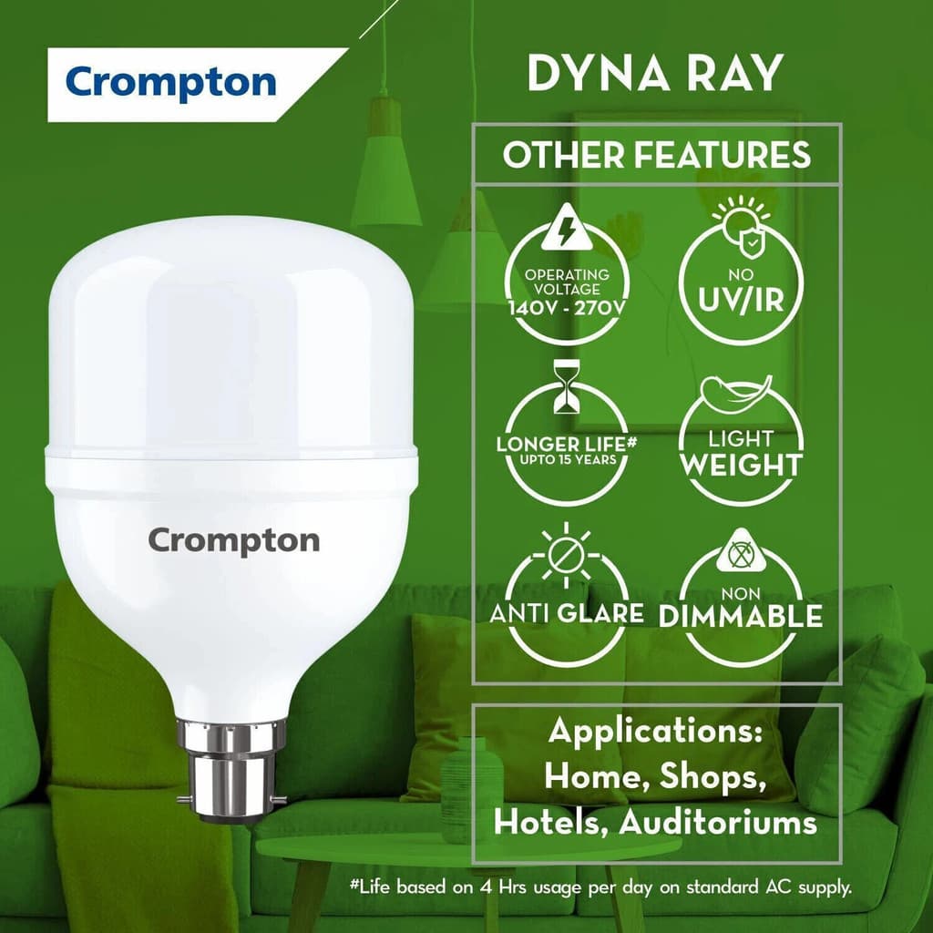 Crompton 50 W Basic Standard B22 LED Bulb