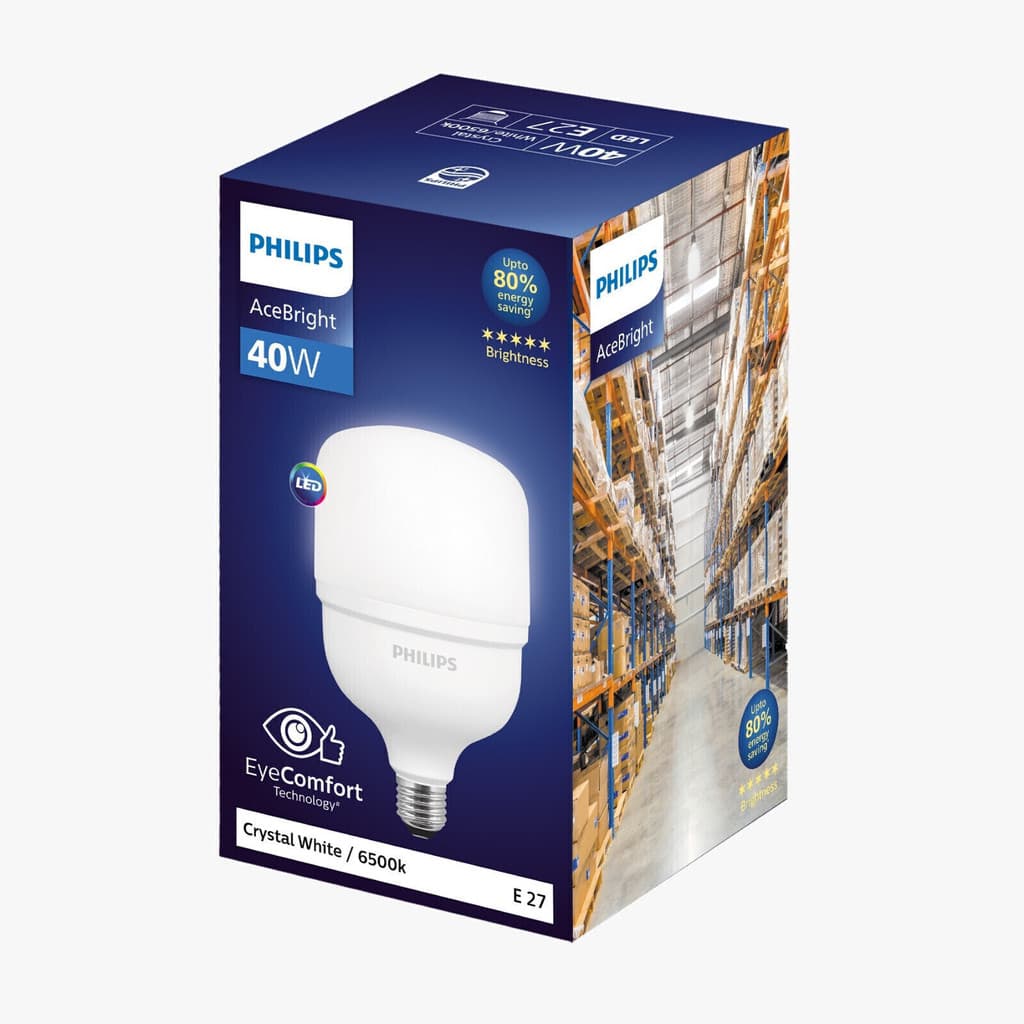 PHILIPS 40 W Basic Round B22 LED Bulb