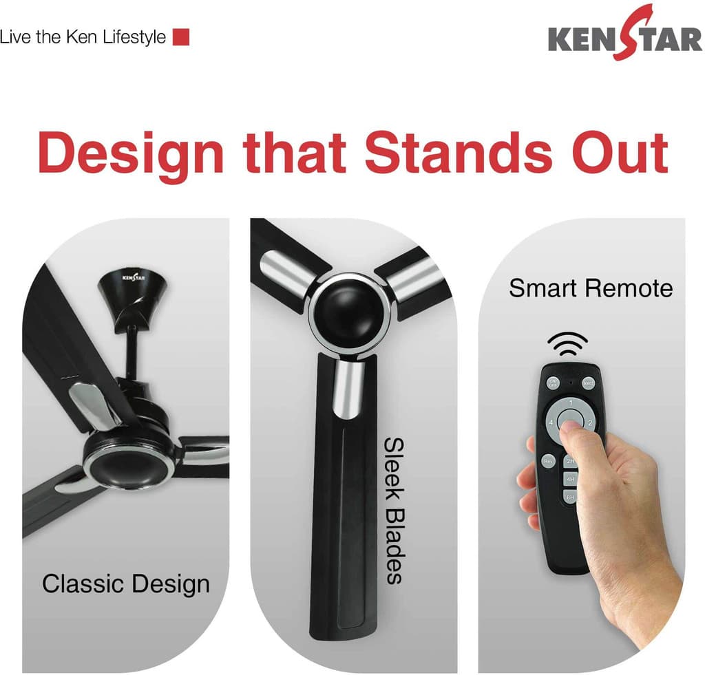 Kenstar Snow breeze with 2 Year Warranty BLDC Motor with Remote 1200 mm Ceiling Fan