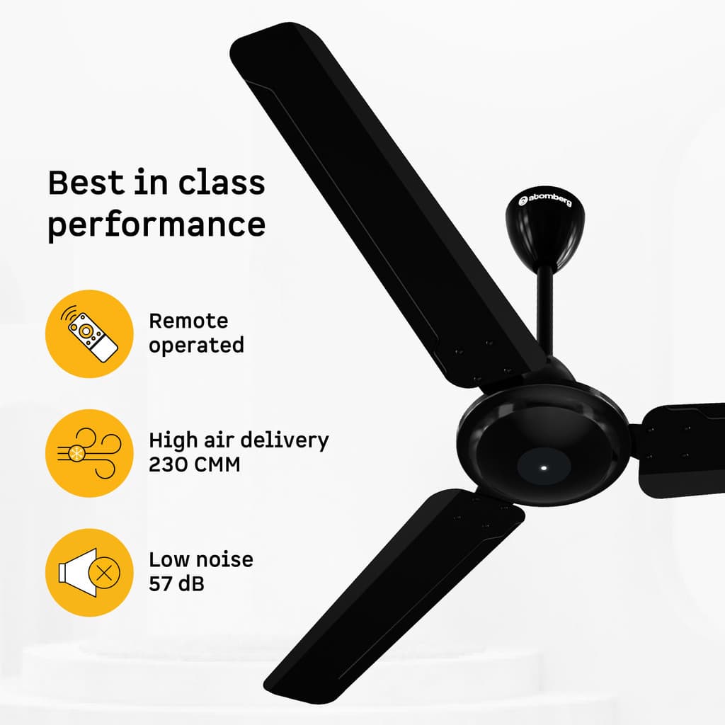 Atomberg Ameza Remote Controlled|High Air Flow|Low Noise|Power Saving | Timeless Design Free Installation with 2 Year Warranty BLDC Motor with Remote 1200 mm Ceiling Fan