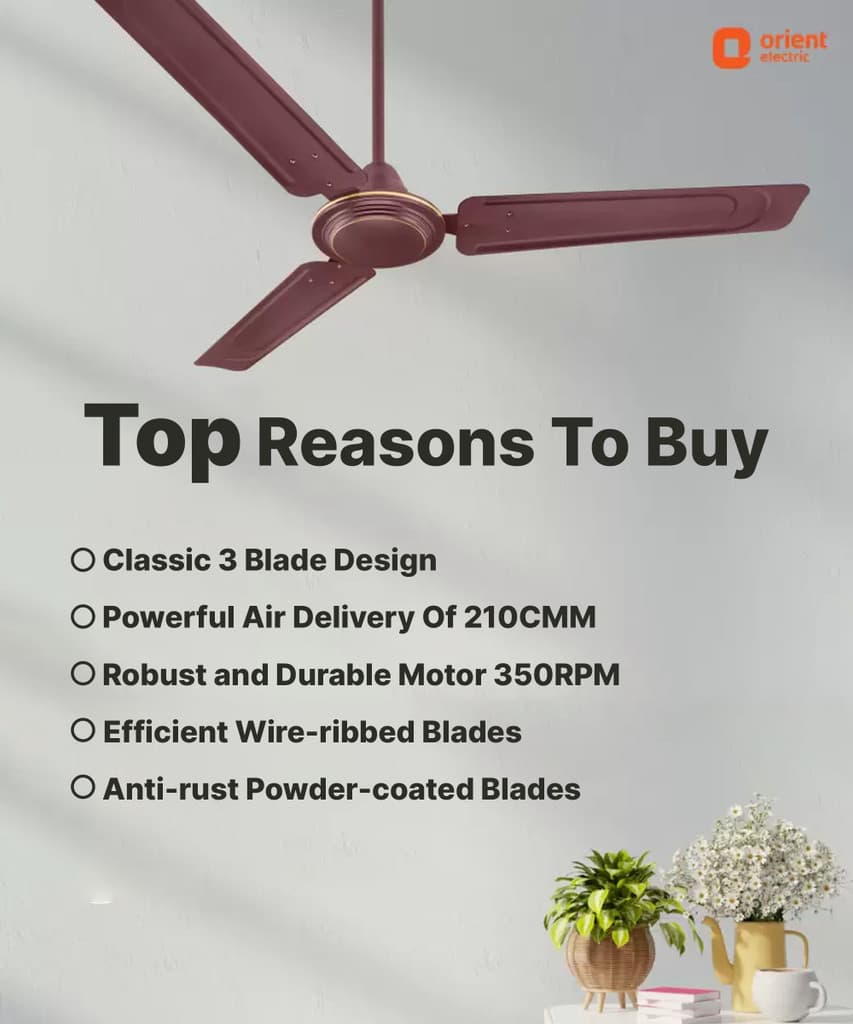 Orient Electric Ujala Air with 2 Year Warranty 1200 mm Ceiling Fan