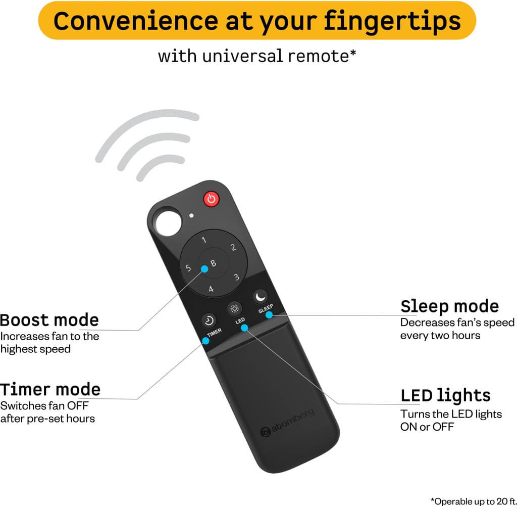 Atomberg Ameza Remote Controlled|High Air Flow|Low Noise|Power Saving | Timeless Design Free Installation with 2 Year Warranty BLDC Motor with Remote 1200 mm Ceiling Fan