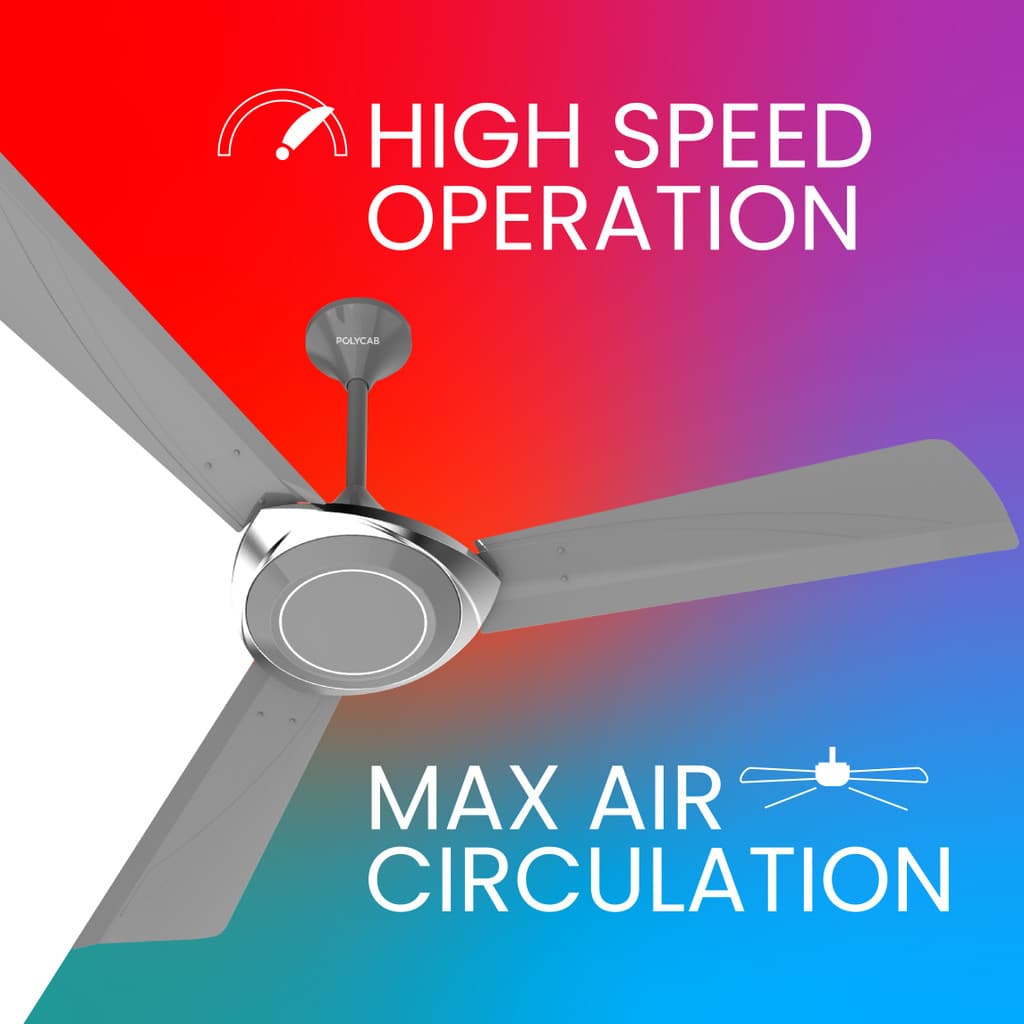Polycab Superb Neo with 2 Year Warranty Ultra High Speed 1200 mm Ceiling Fan