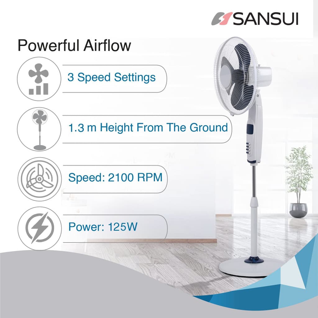 Sansui Chetak High Speed with 1 Year Warranty 400 mm Pedestal Fan