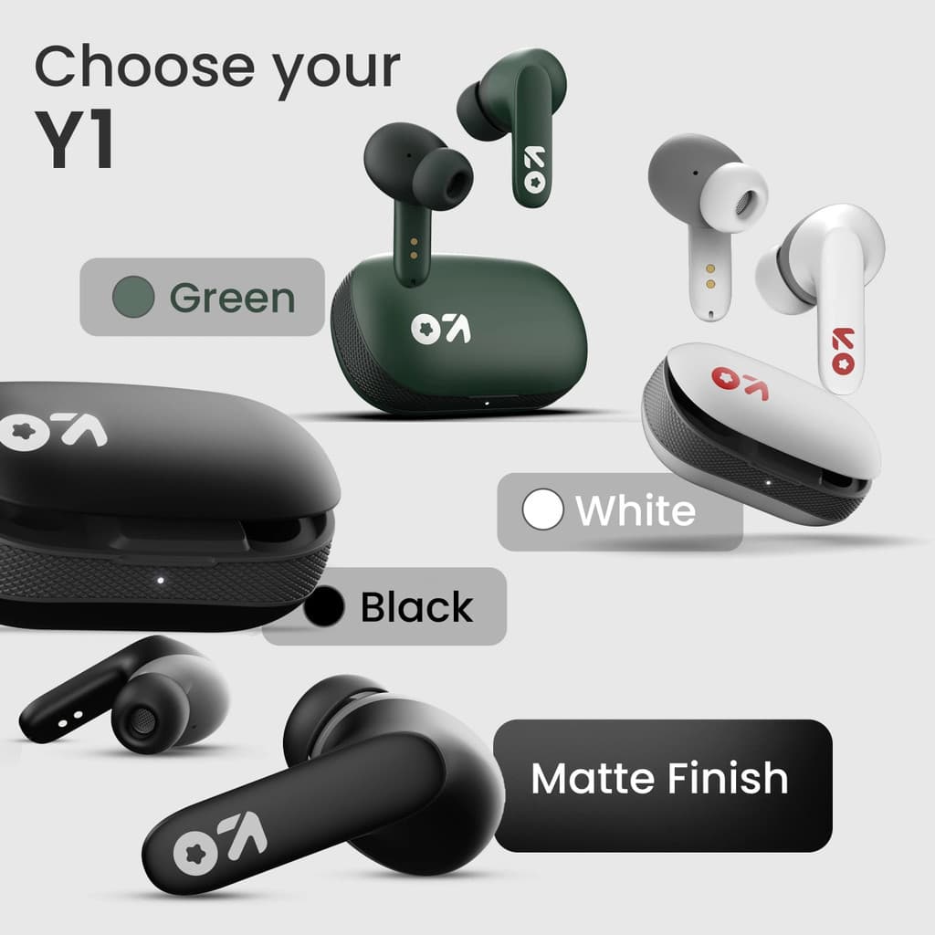 GOBOULT Y1 with Zen ENC Mic, 50H Battery, Fast Charging, Pro+ Calling Bluetooth