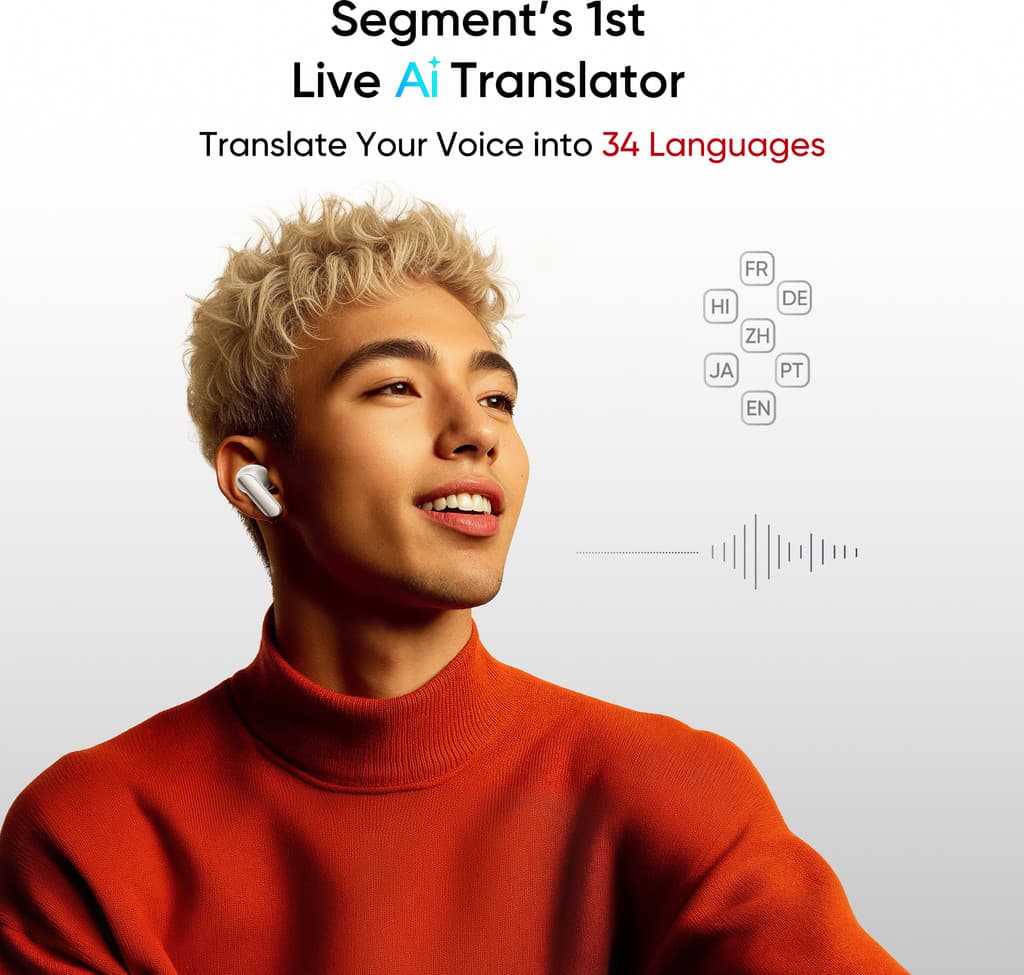 realme Buds Air 7 Pro with 53dB ANC,360 Spatial Audio, 48hrs Playback, IP55 ,6 Mic Bluetooth