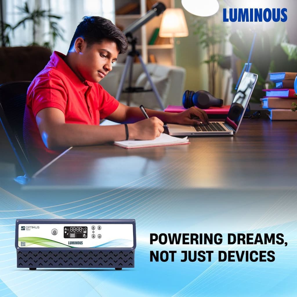 LUMINOUS 1100 VA 1250+/12V Pure Sine Wave Inverter