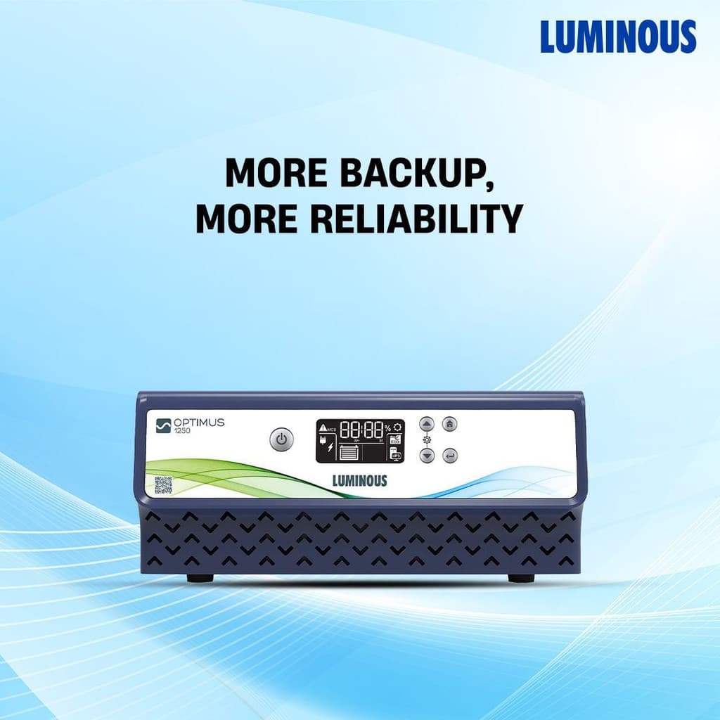 LUMINOUS 1100 VA 1250+/12V Pure Sine Wave Inverter