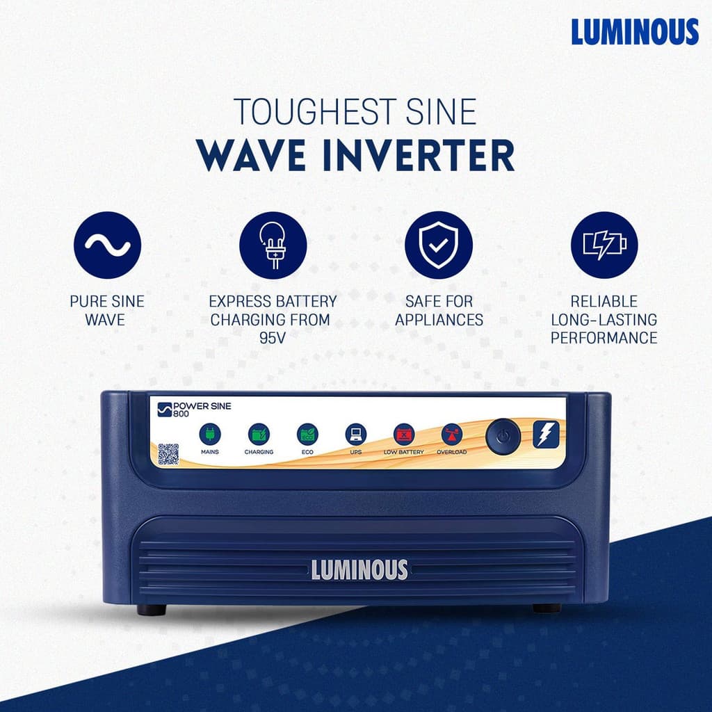 LUMINOUS 700 VA with 2 Year Warranty Pure Sine Wave Inverter