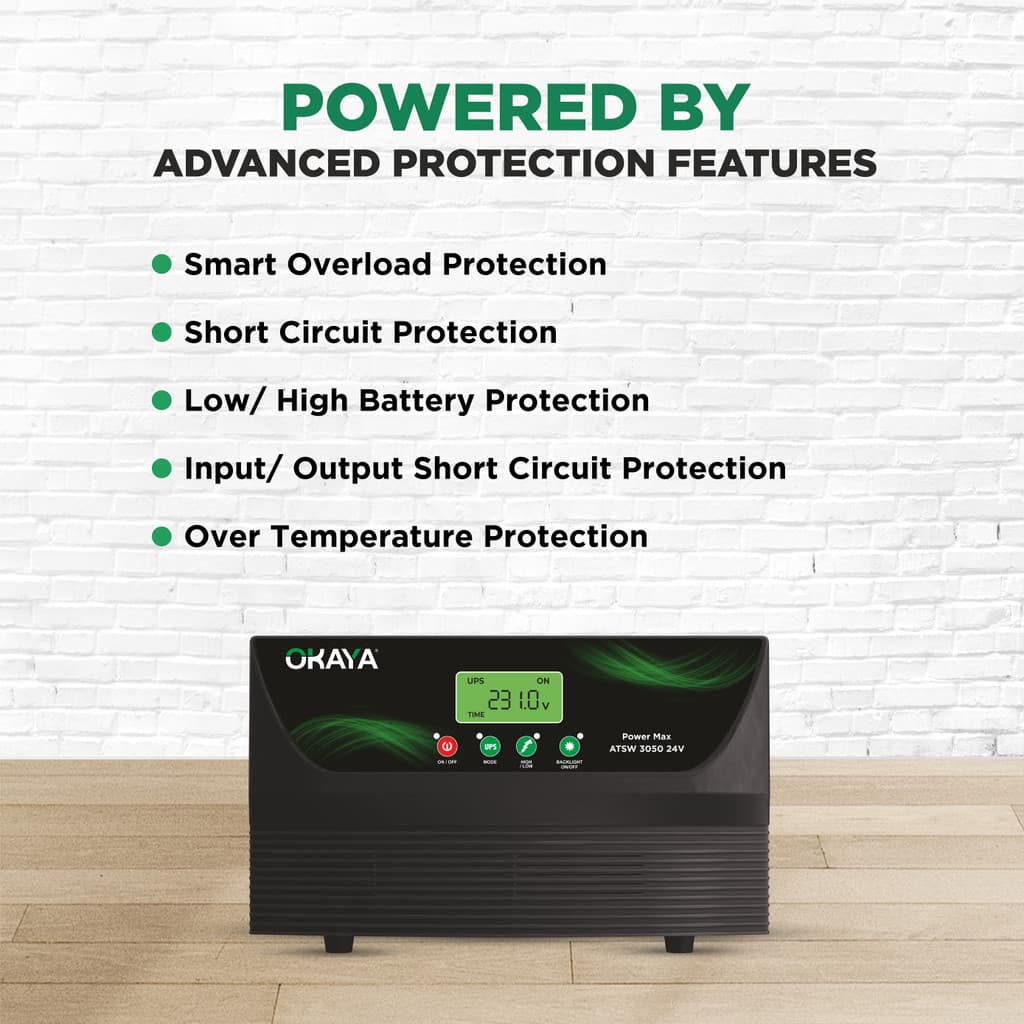 OKAYA 2500 VA with 36 Months Warranty Pure Sine Wave Inverter