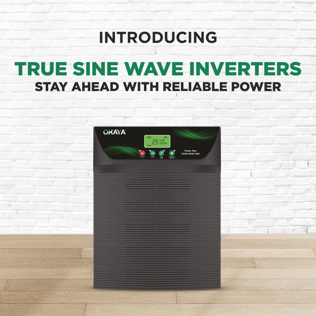 OKAYA 6100 VA Advanced True Sine Wave; 6100 VA, Inverter for Home, Office & Shops, with 36 Months Warranty Pure Sine Wave Inverter