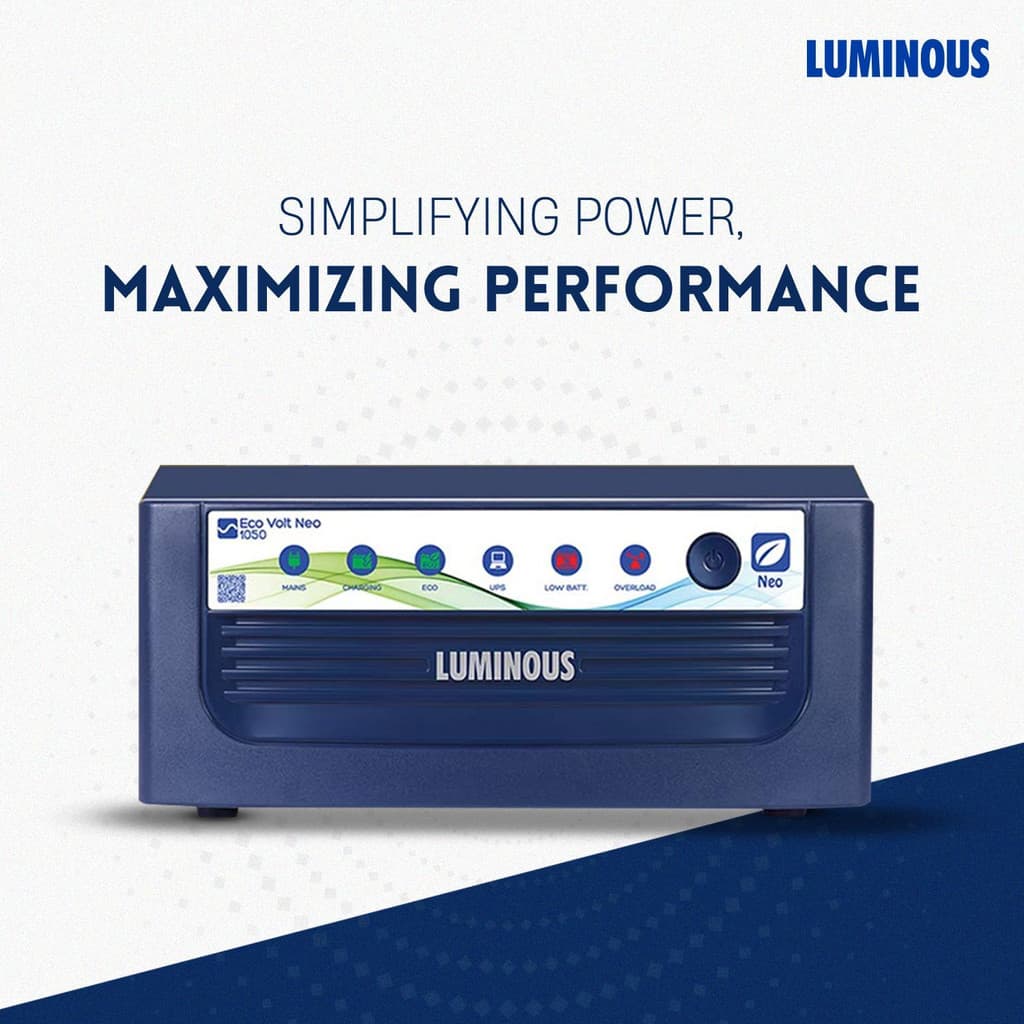 LUMINOUS 900 VA ECO VOLT NEO with 24 Months Warranty Pure Sine Wave Inverter