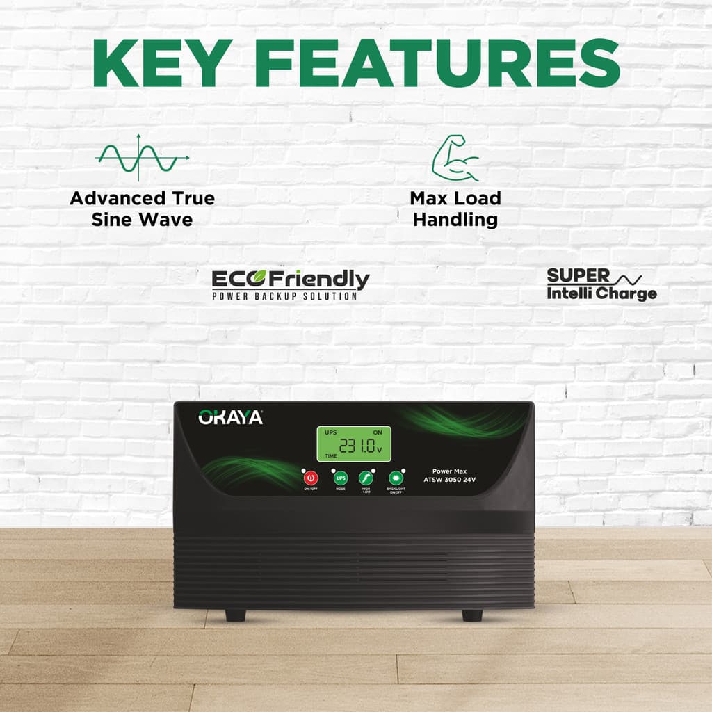 OKAYA 2500 VA with 36 Months Warranty Pure Sine Wave Inverter