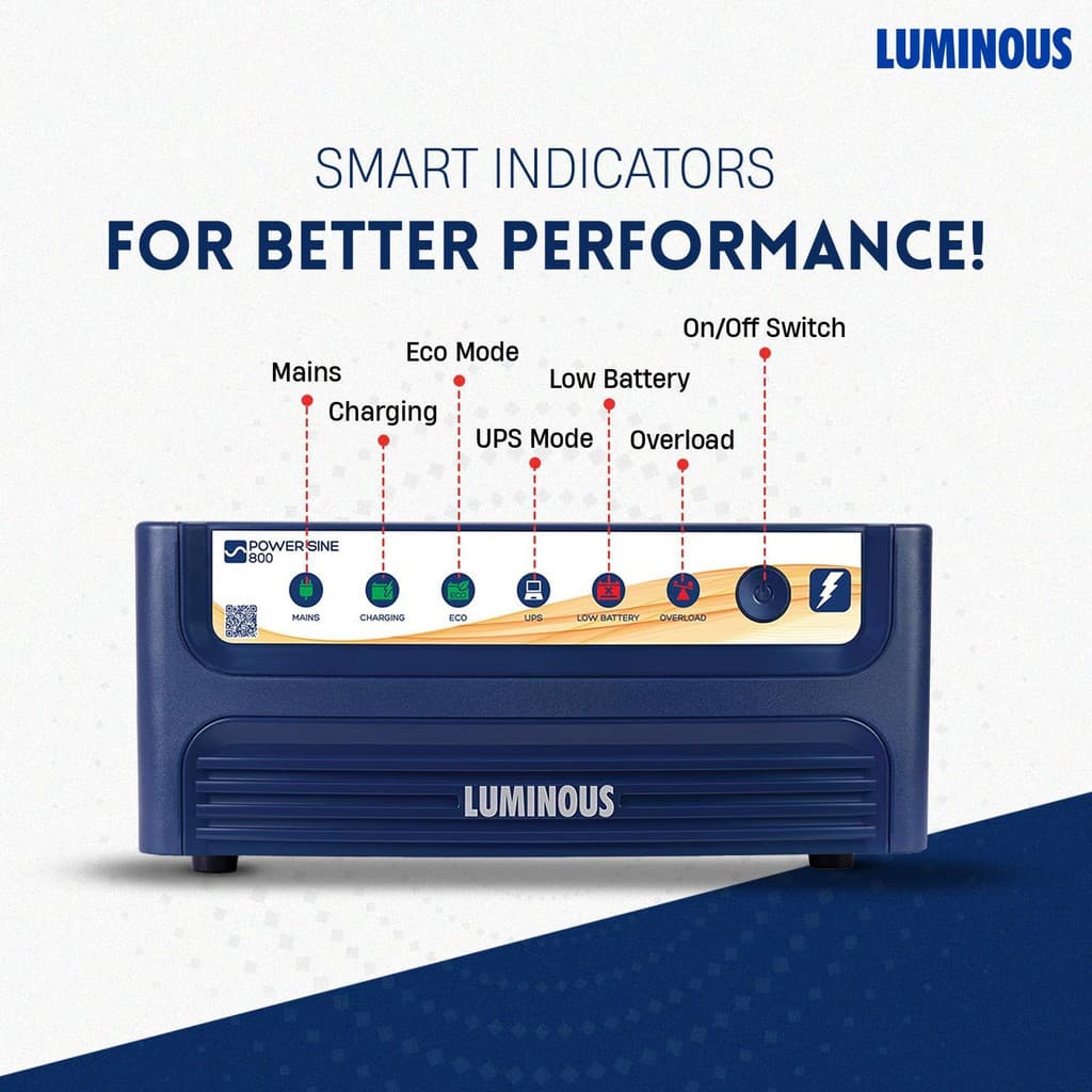 LUMINOUS 700 VA with 2 Year Warranty Pure Sine Wave Inverter