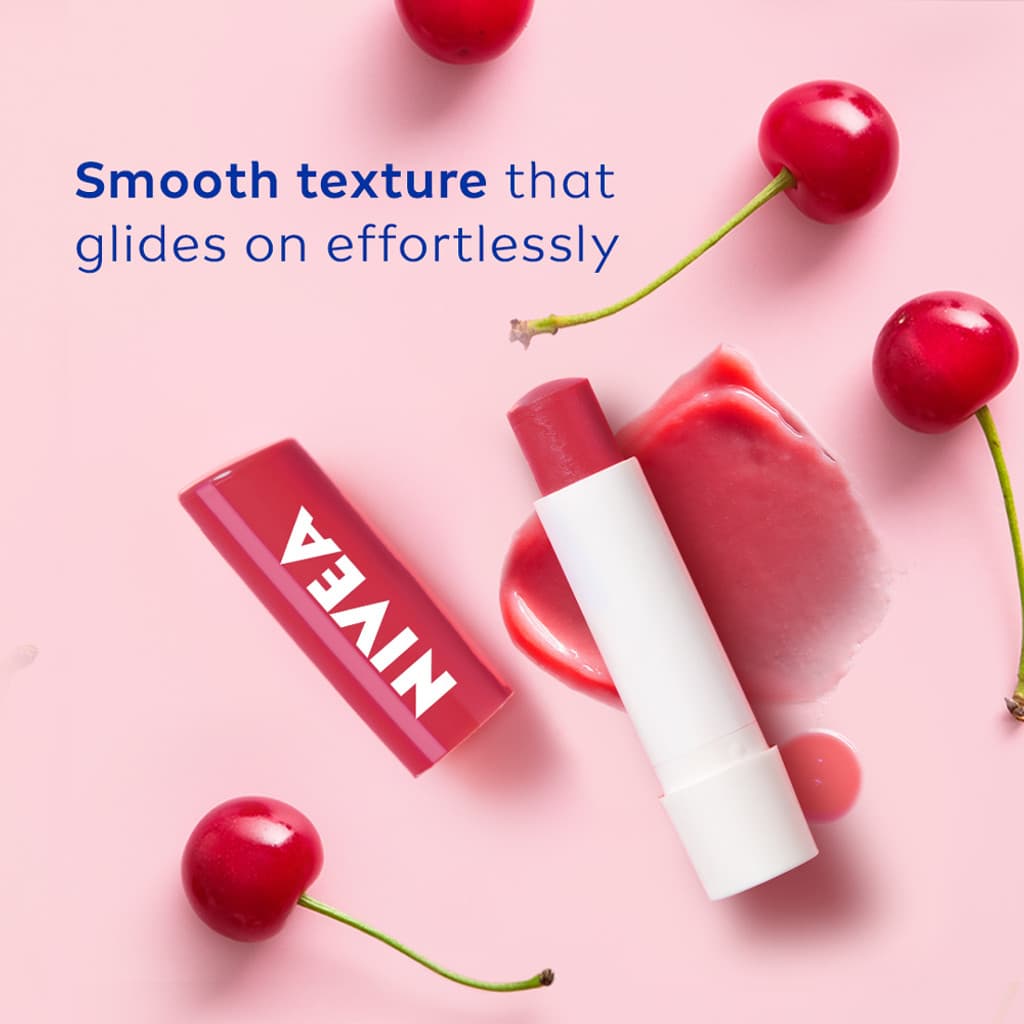 NIVEA Cherry Fruity Shine Lipbalm + Soft Light Moisturizing Cream Berry Blossom Cherry/Berry
