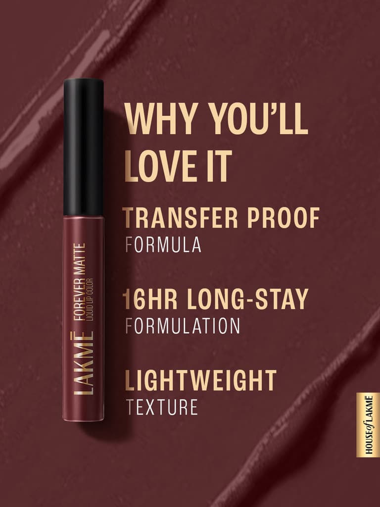 Lakmé Liquid Lipstick Trio- Wine Whisper, Forever Matte, Light-weight, Pack of 3