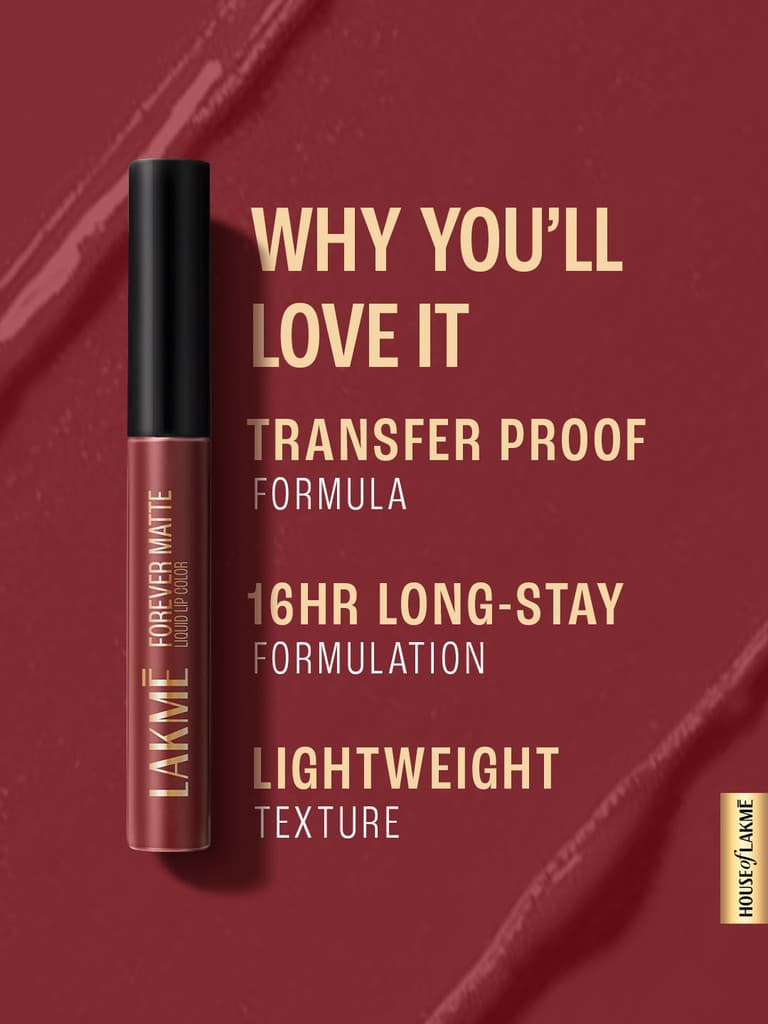 Lakmé Liquid Lipstick Trio- Brownie Bite, Forever Matte, Light-weight, Pack of 3