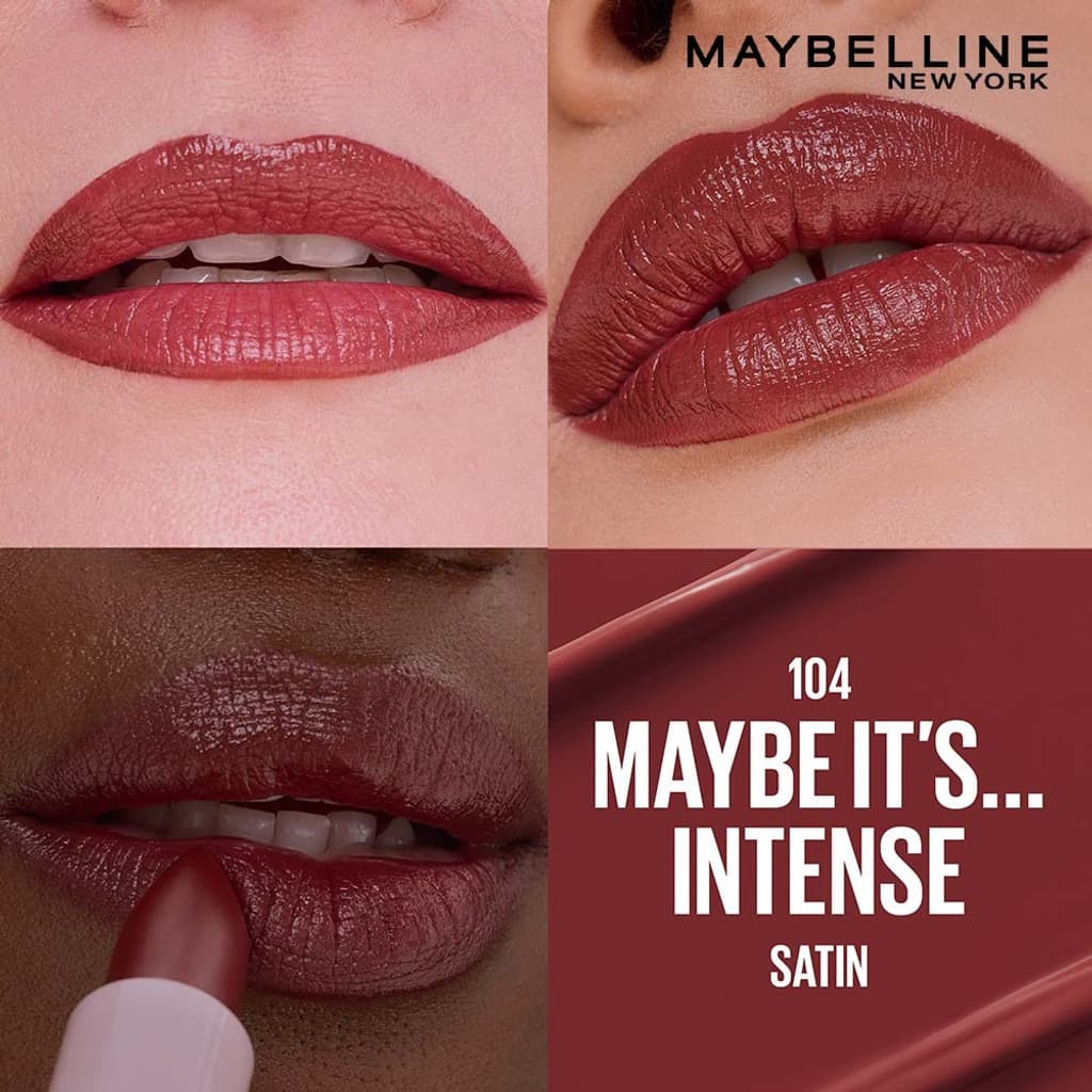 MAYBELLINE NEW YORK Serum Lipstick (Satin) 8Hr Hydrated color - 104 Maybe It's Intense
