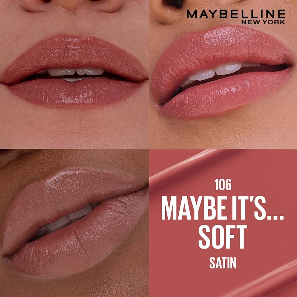 MAYBELLINE NEW YORK Serum Lipstick (Satin) 8Hr Hydrated color - 106 Maybe It's Soft