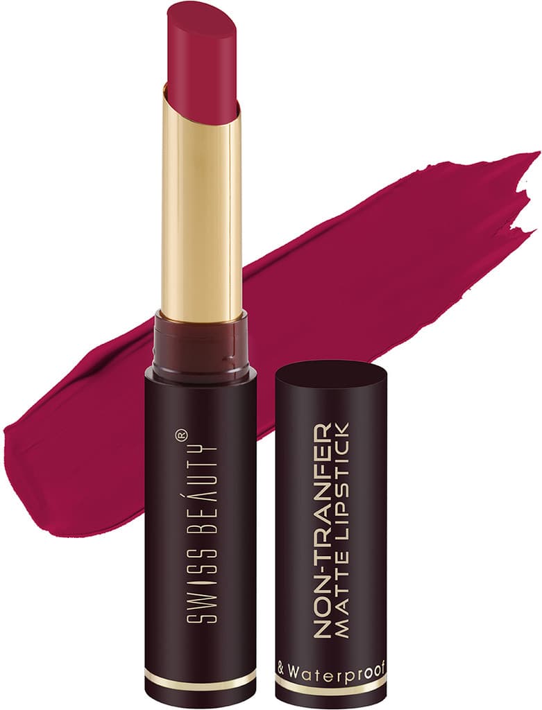 SWISS BEAUTY Non-Tranfer Matte Lipstick, Smooth & Waterproof