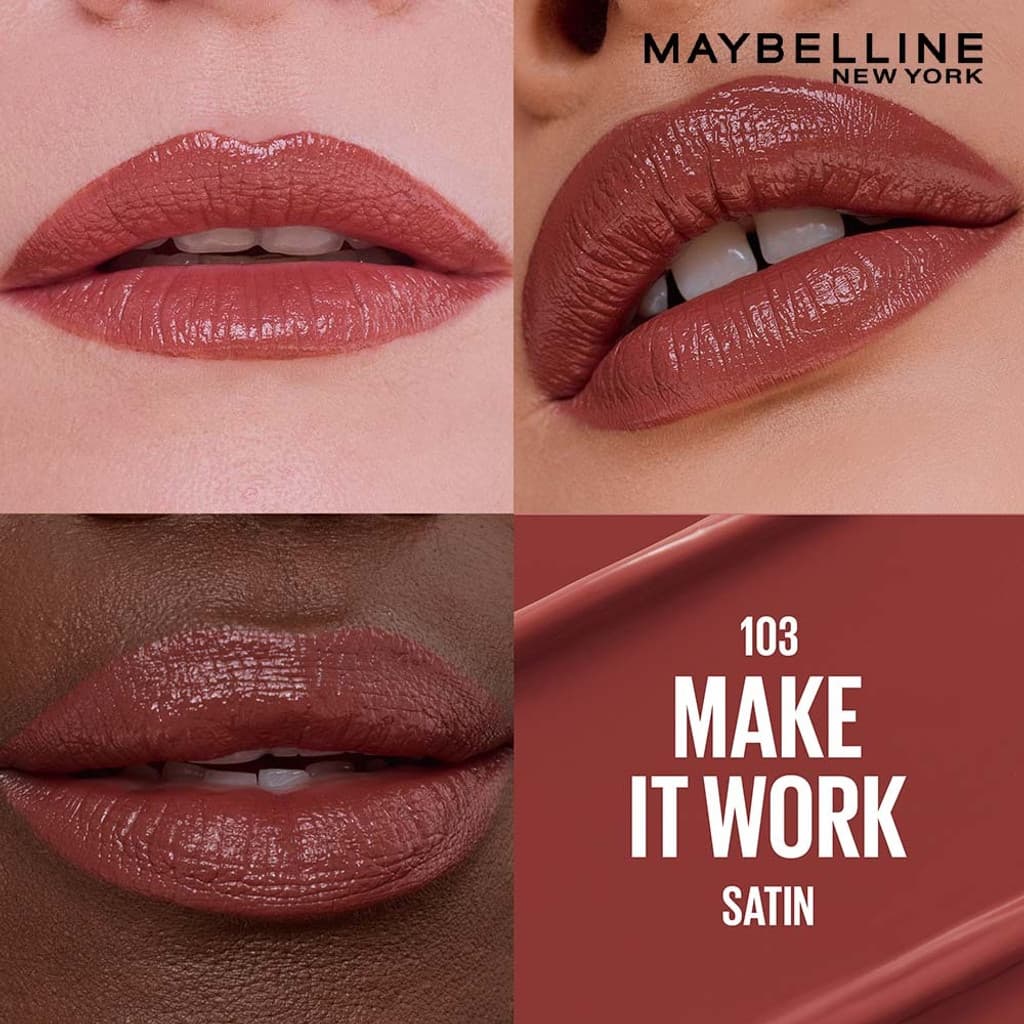 MAYBELLINE NEW YORK Serum Lipstick (Satin) 8Hr Hydrated color - 103 Make it Work