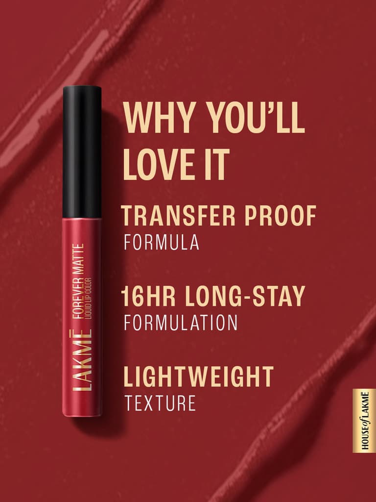 Lakmé Liquid Lipstick Trio- All Day Looks, Forever Matte, Light-weight, Pack of 3
