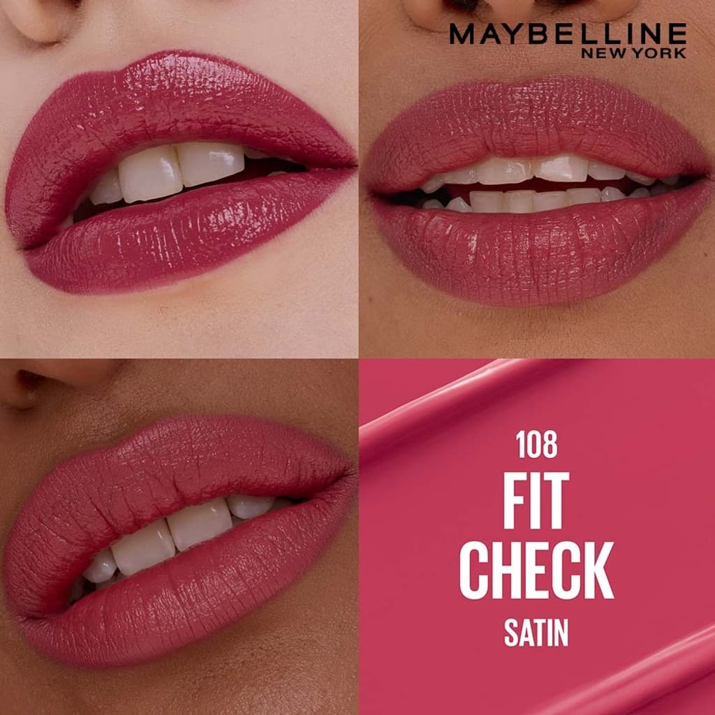 MAYBELLINE NEW YORK Serum Lipstick (Satin) 8Hr Hydrated color - 108 Fit Check