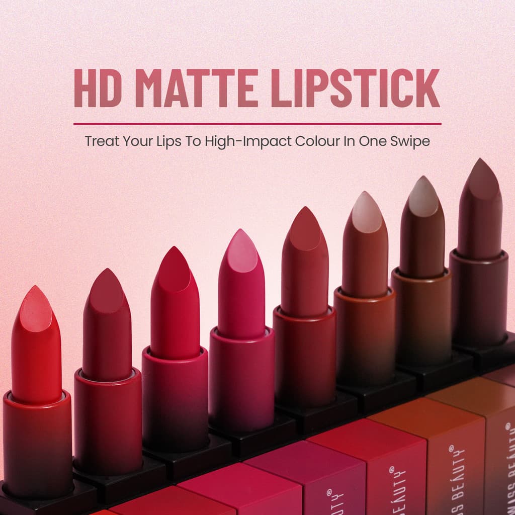 SWISS BEAUTY HD Matte Lipstick (SB-212-18)