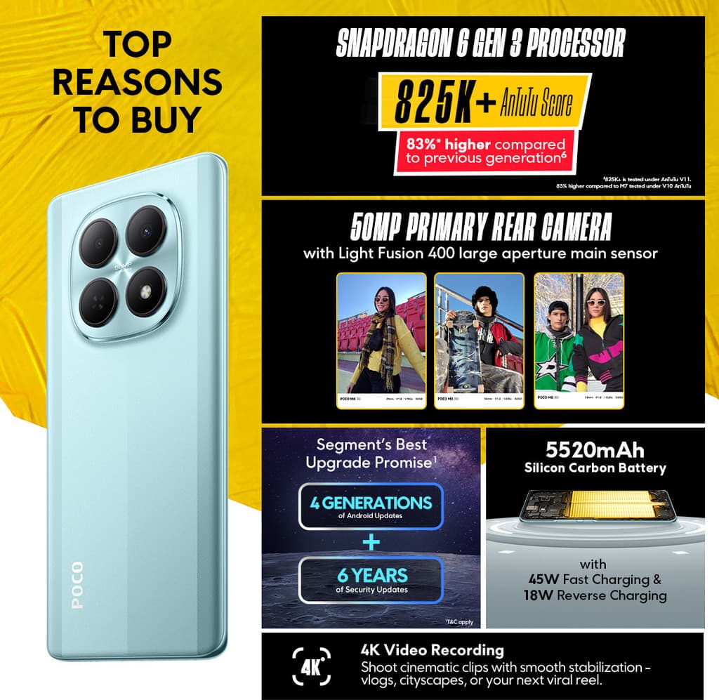 POCO M8 (Glacial Blue, 256 GB)