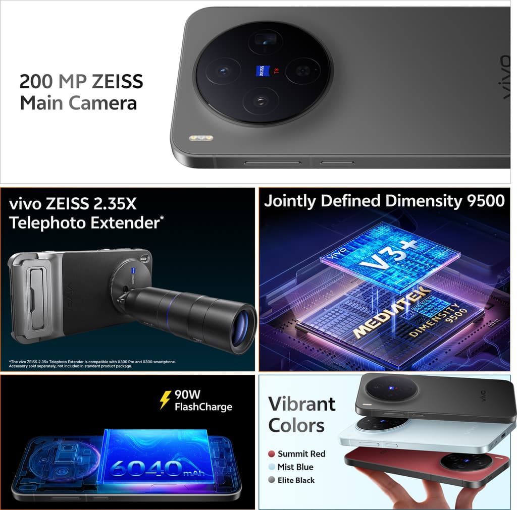 vivo X300 (Elite Black, 256 GB)