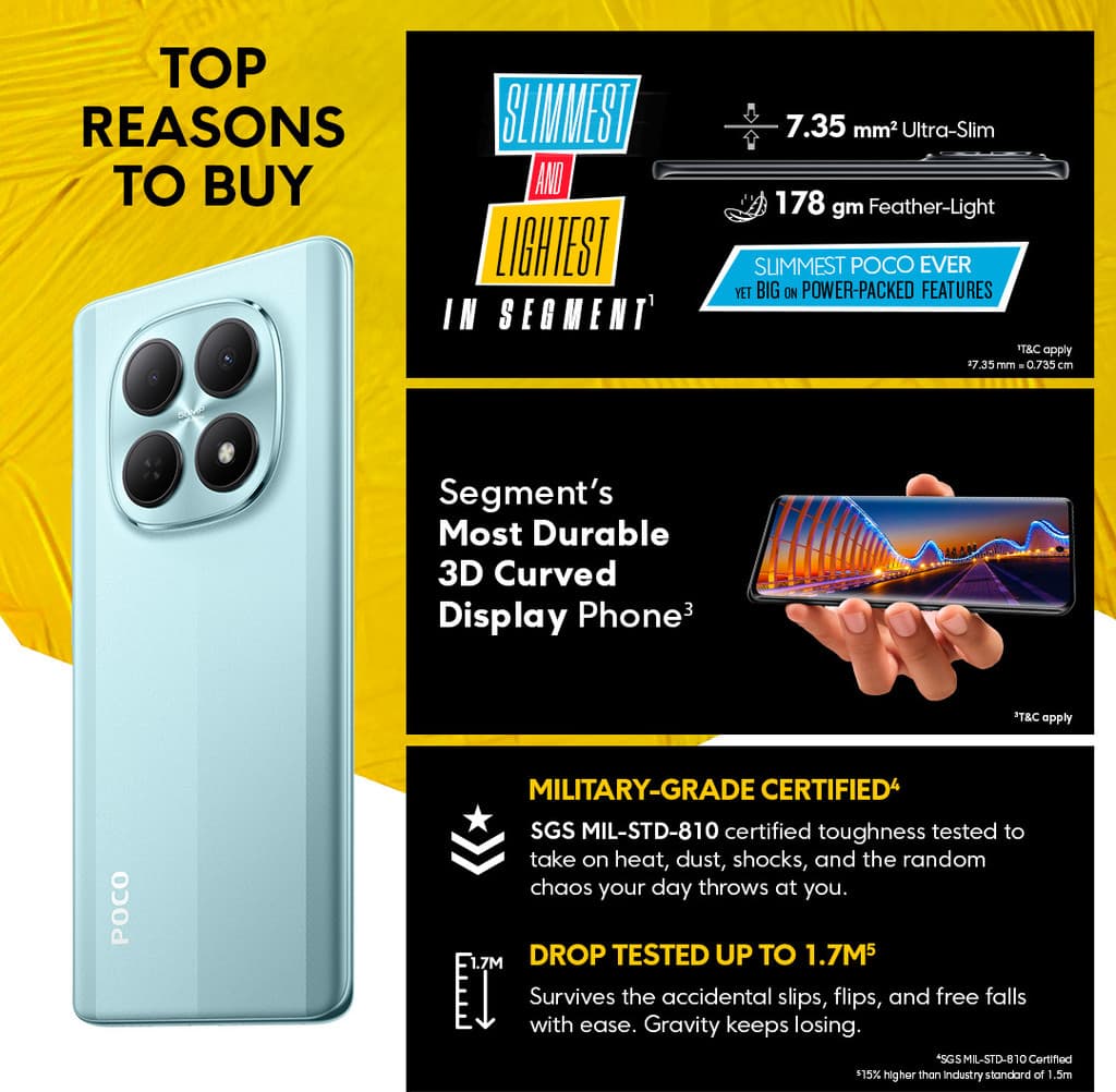 POCO M8 (Glacial Blue, 256 GB)