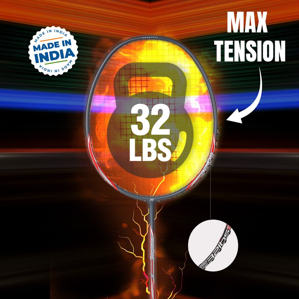 YONEX Nanoflare Speed 7 Red Strung Badminton Racquet