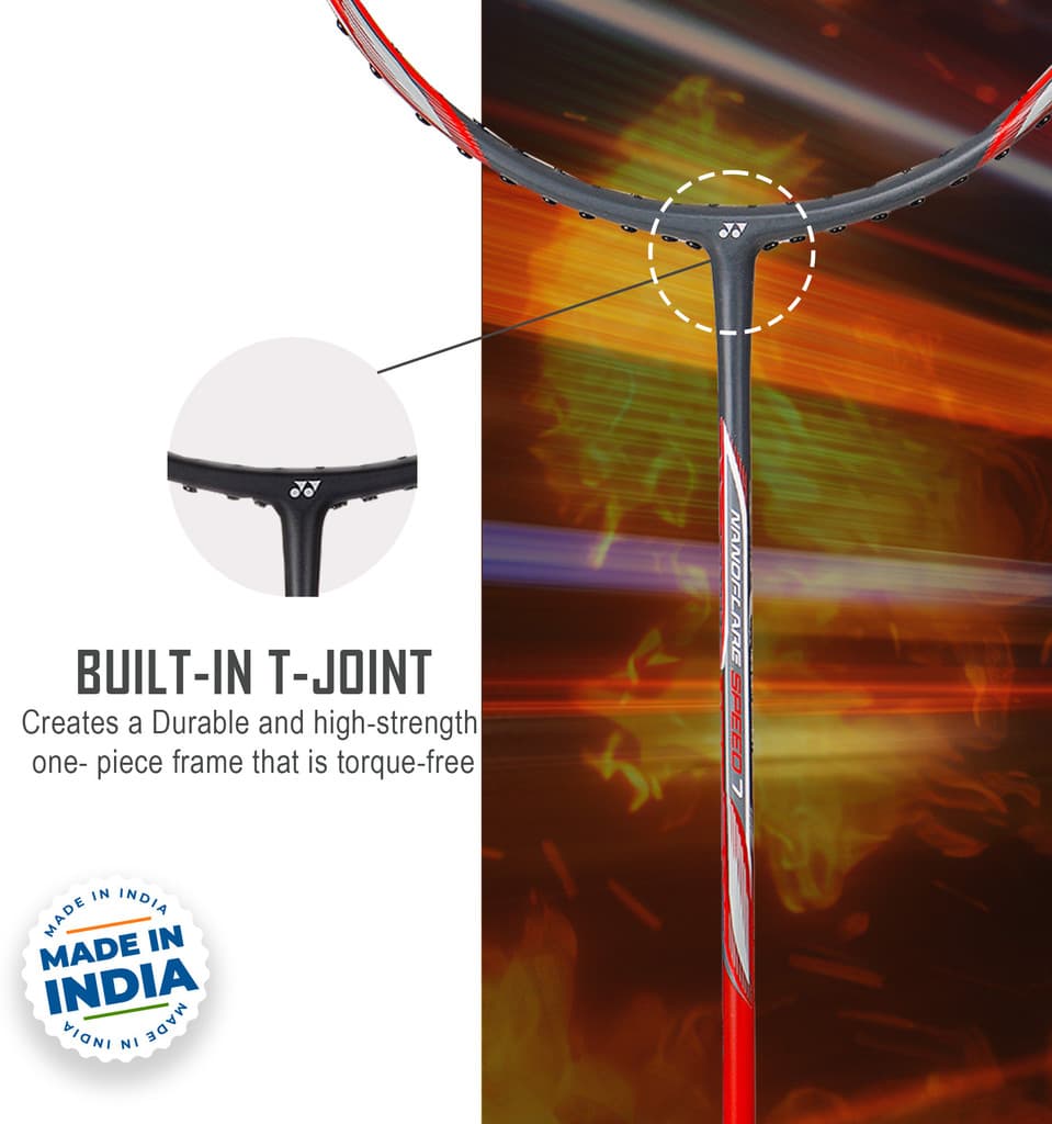 YONEX Nanoflare Speed 7 Red Strung Badminton Racquet