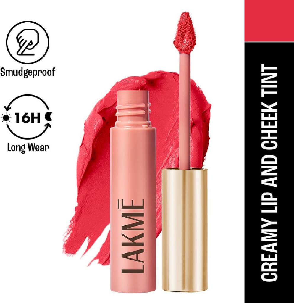 Lakmé Double Duty Lip & Cheek Mousse Matte Lipstick & Soft Blush