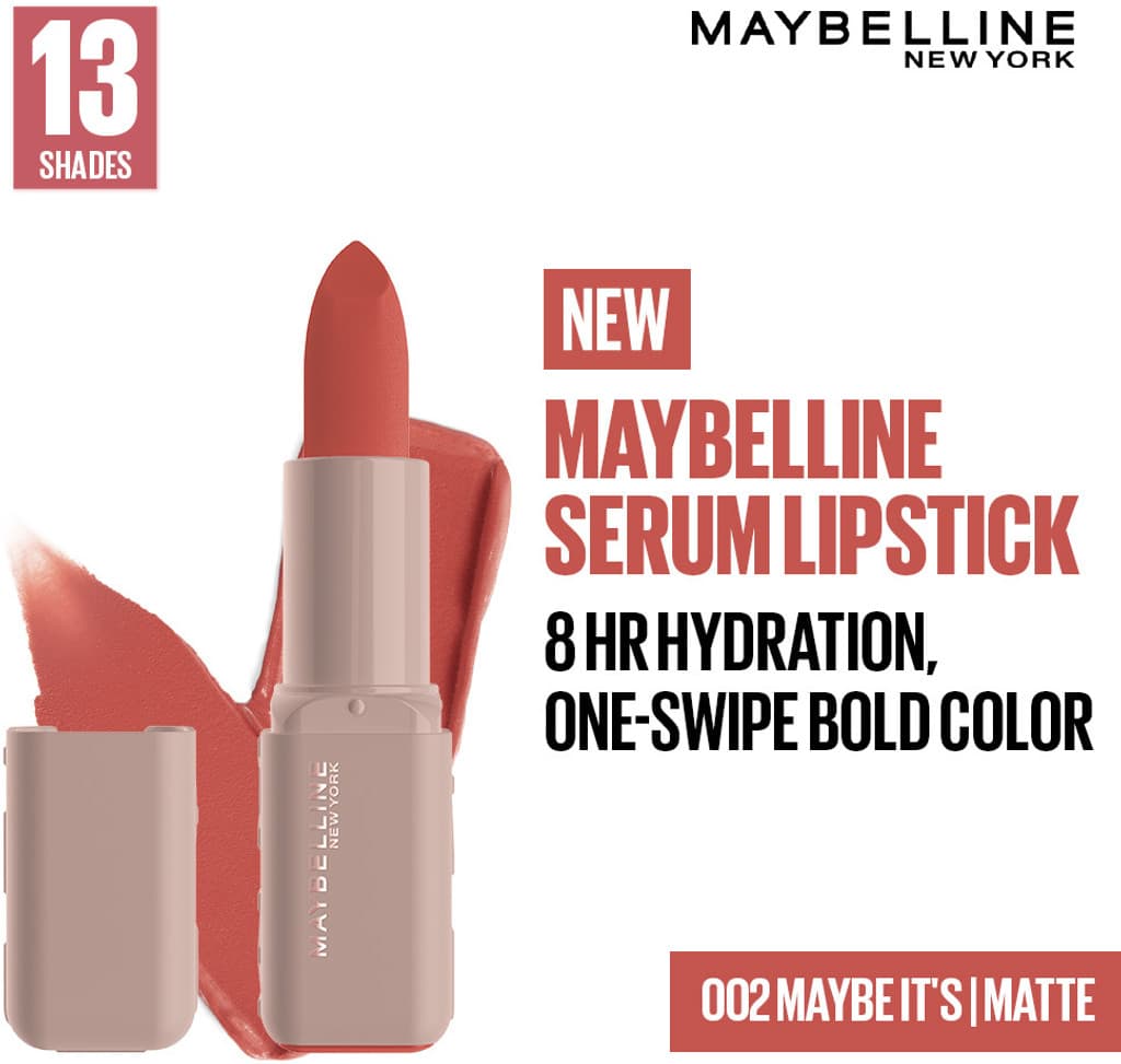 MAYBELLINE NEW YORK Serum Lipstick (Matte) 8Hr Hydrated color - 002 Maybe It's