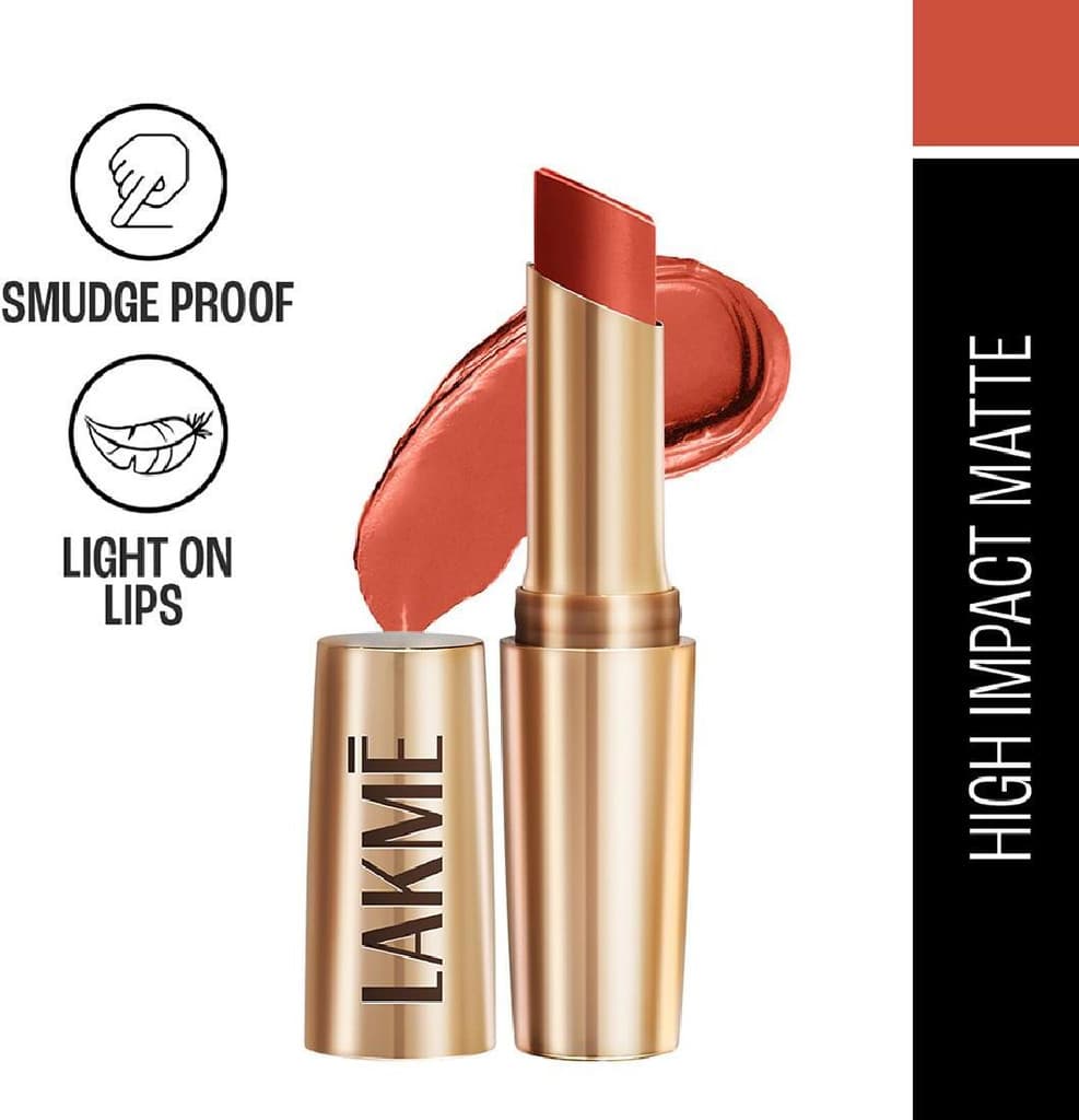 Lakmé 9TO5 Primer + Matte Lip Color Brick Blush