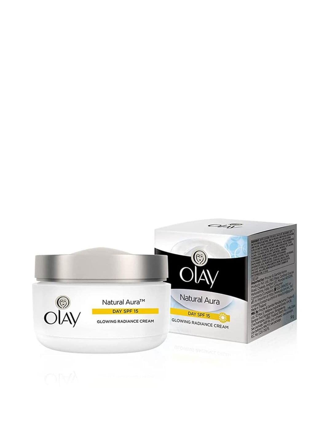 Olay Natural Aura Glowing Radiance Day Cream with SPF15 with Vitamin B3, Pro B5 & E - 50g
