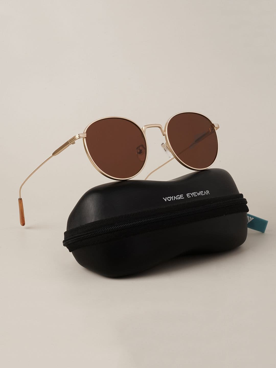 Voyage Unisex Brown Lens & Gold-Toned Square Sunglasses with UV Protected Lens 2036MG2974