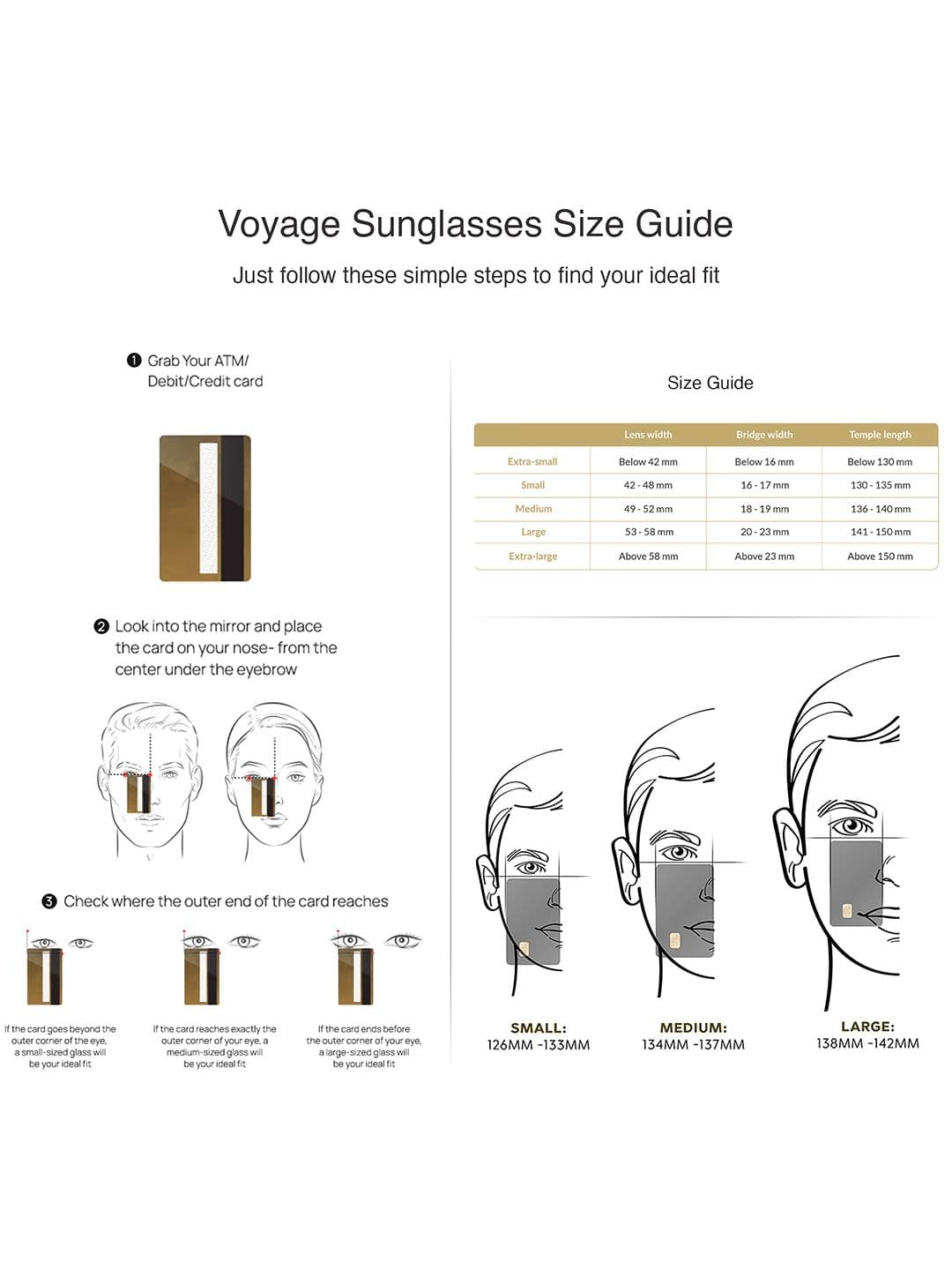 Voyage Unisex Brown Lens & Gold-Toned Square Sunglasses with UV Protected Lens 2036MG2974