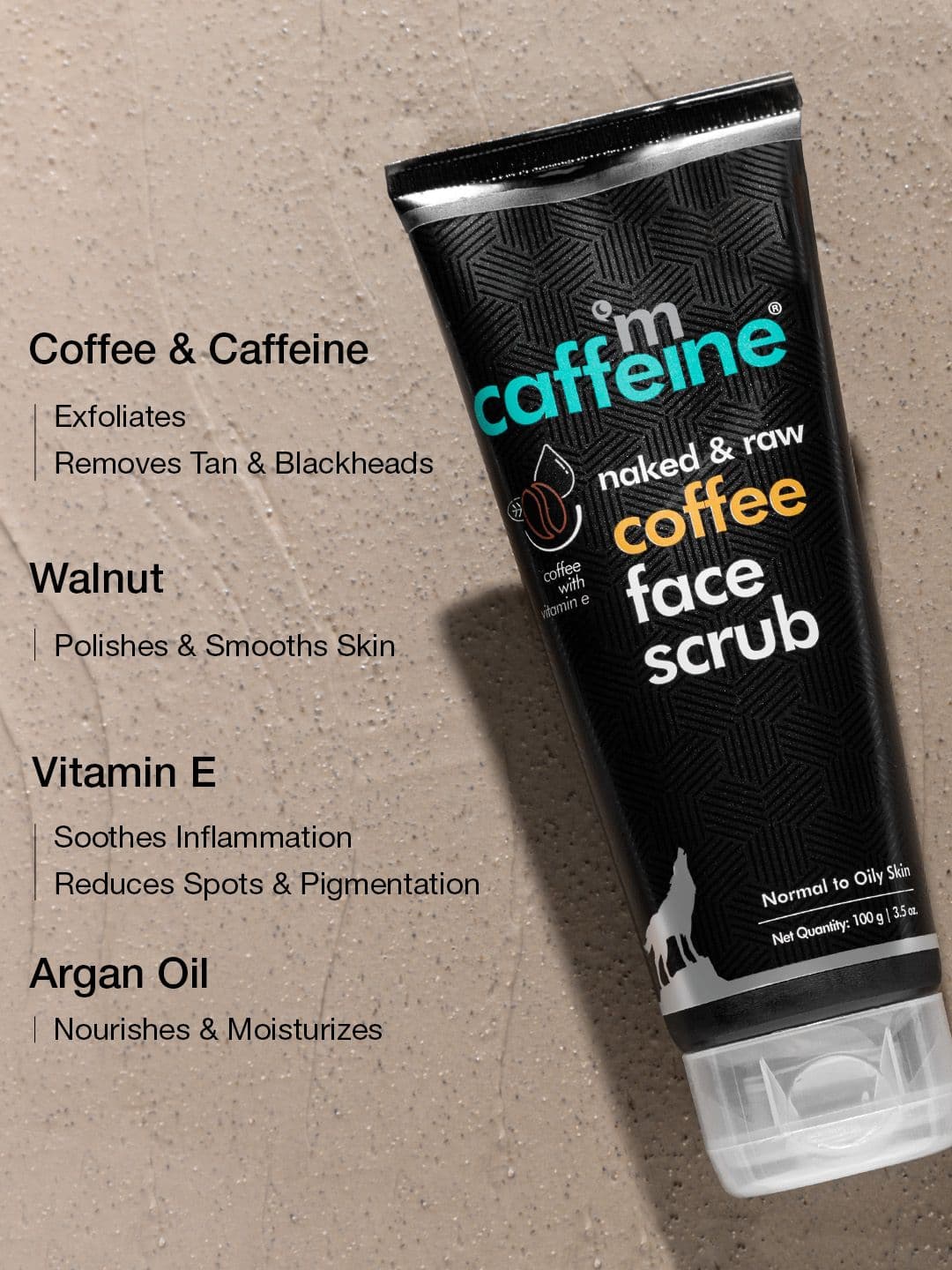 MCaffeine Coffee Exfoliating Face Scrub for Fresh & Glowing Skin- Removes Tan & Blackheads